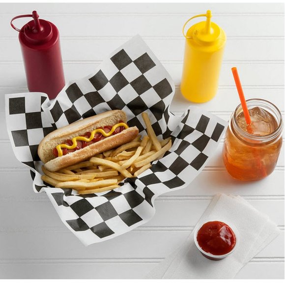 Black & white checkered deli paper wrappers - Picture 1 of 8